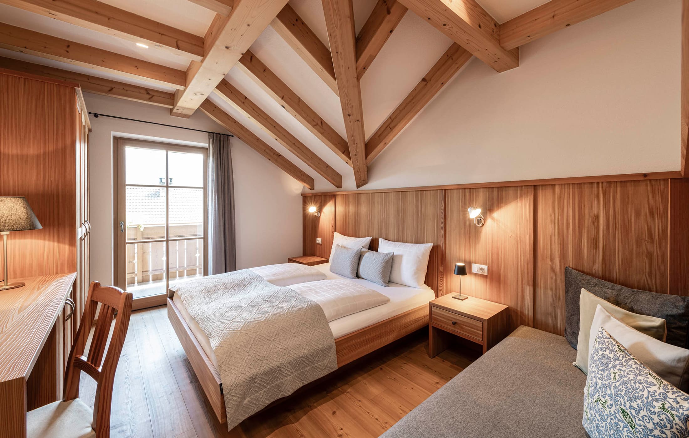 Christlrumerhof Ferienwohnung Schlafzimmer Lärche