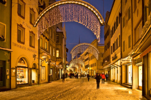 Stadtgasse in Bruneck in Südtirol