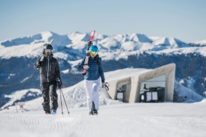 Skifahren im Pustertal in Südtirol